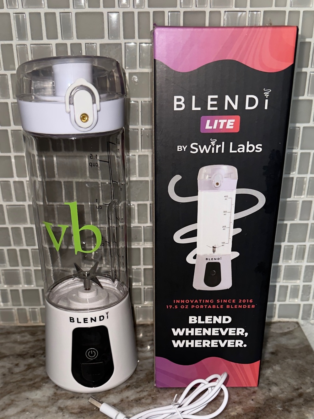 NEW Blendi Lite Personal Portable Electric Blender USB-C Rechargeable White